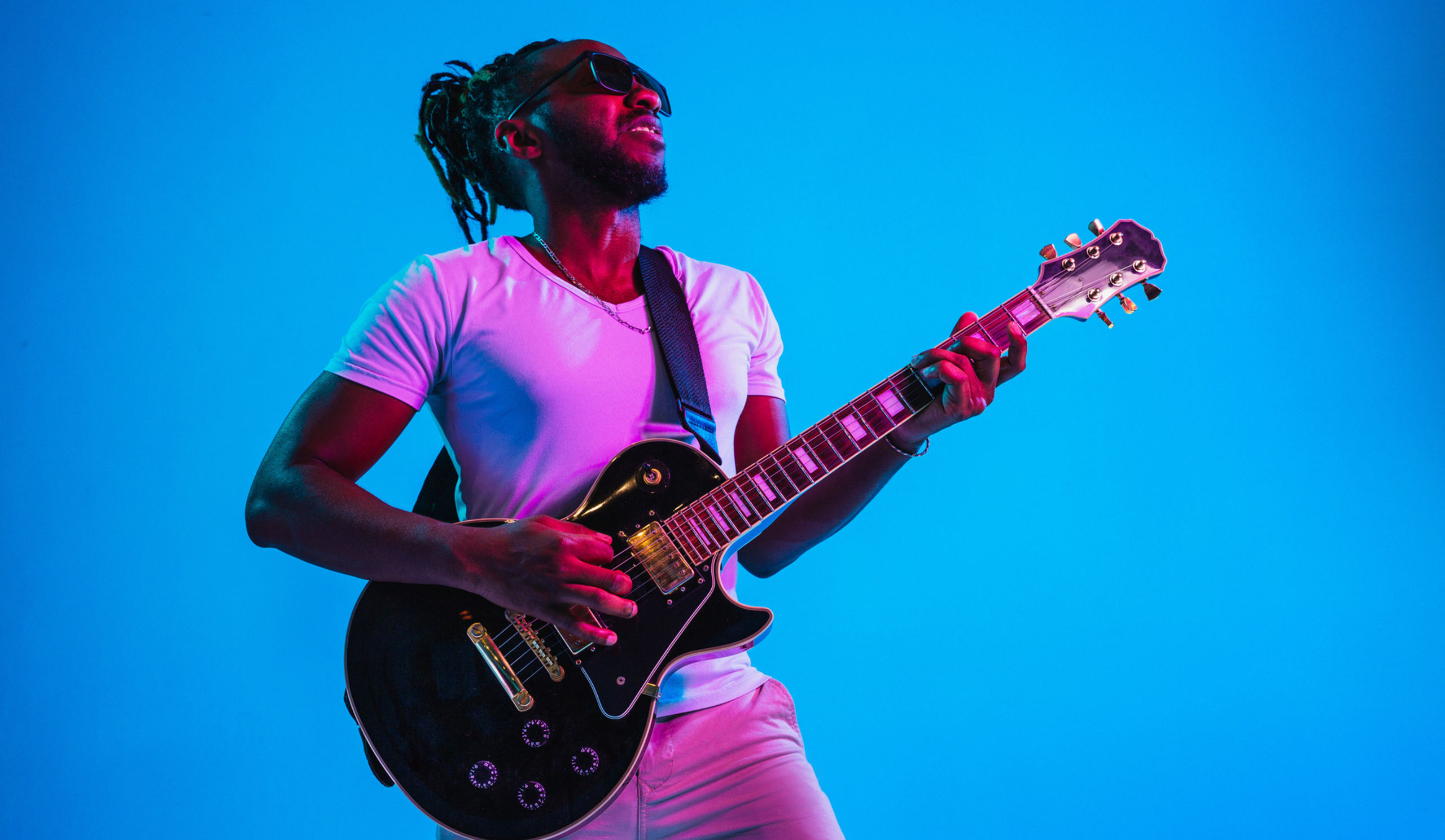 Guitarist performing
