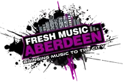 Fresh Music Aberdeen logo — graffiti-style city skyline with the words Fresh Music Aberdeen, bringing music to the city